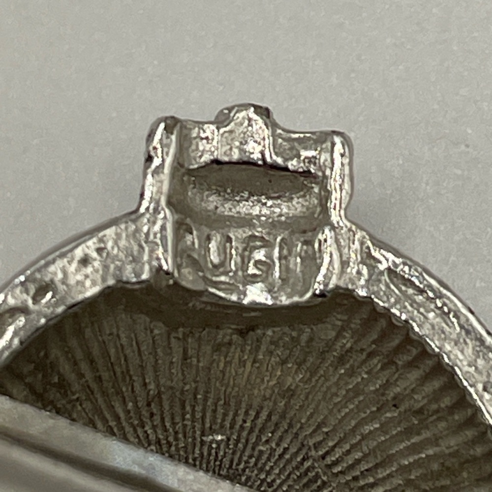 Signed Rugin Telstar Satellite Tie Clip  - Ultra Scarce Vintage Silver Tone 🌎 - Picture 5 of 9